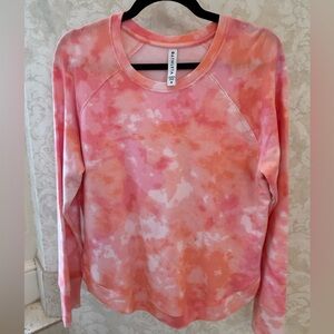 Athleta Mindset Pink Tie Dye Sweatshirt Sz M